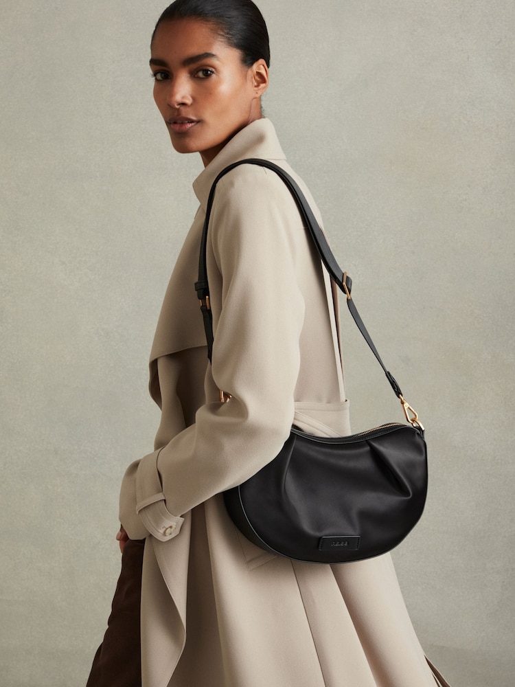 Reiss Black Frances Adjustable Strap Cross Body Bag - Image 2 of 5