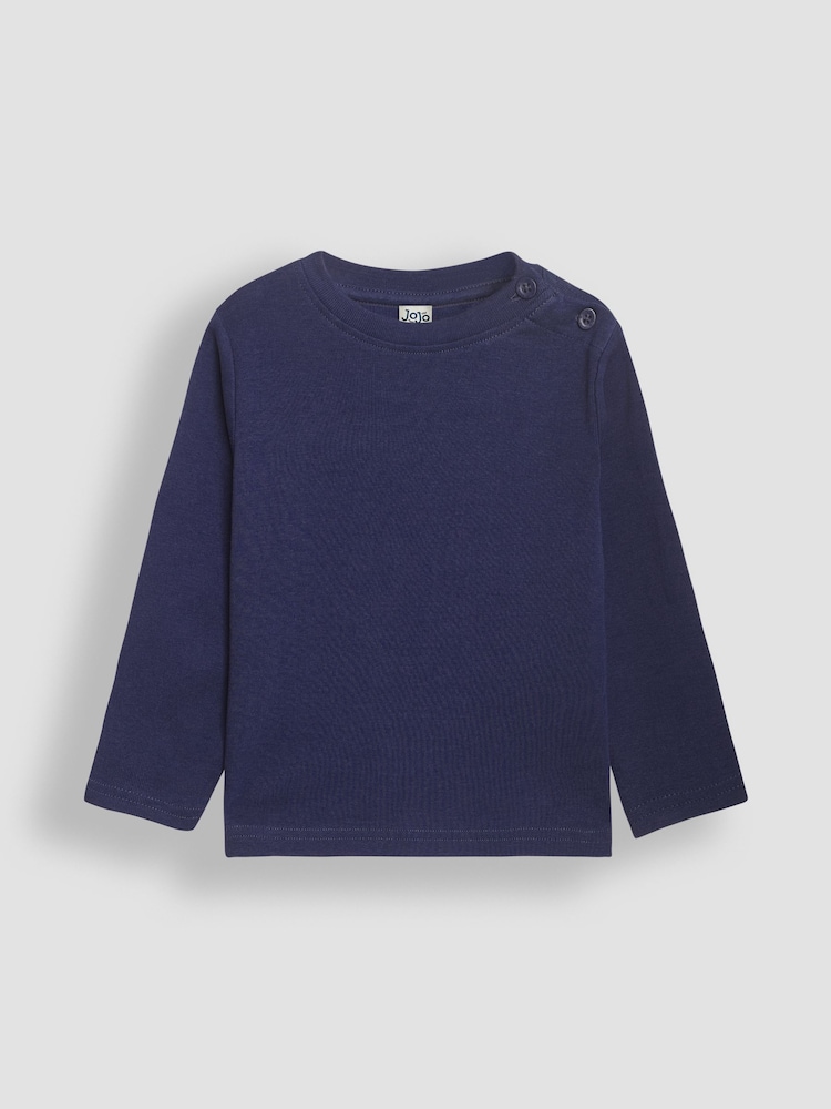 Темно-синий - JoJo Maman Bébé Plain Top - Изображение 1 из 3