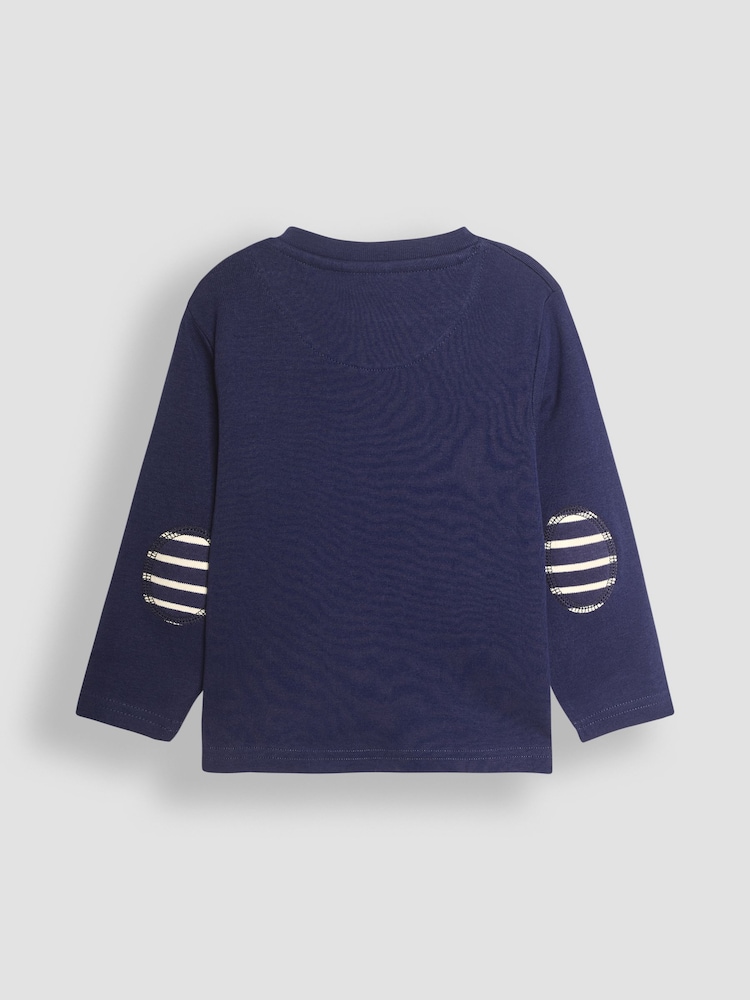 Темно-синий - JoJo Maman Bébé Plain Top - Изображение 2 из 3
