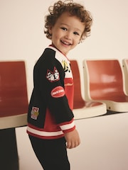 Red/Black Colourblock Zip Through Bomber Jacket (3mths-7yrs) - Image 4 of 10