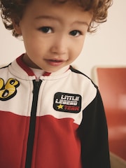 Red/Black Colourblock Zip Through Bomber Jacket (3mths-7yrs) - Image 5 of 10
