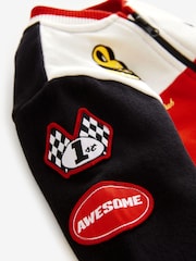 Red/Black Colourblock Zip Through Bomber Jacket (3mths-7yrs) - Image 8 of 10
