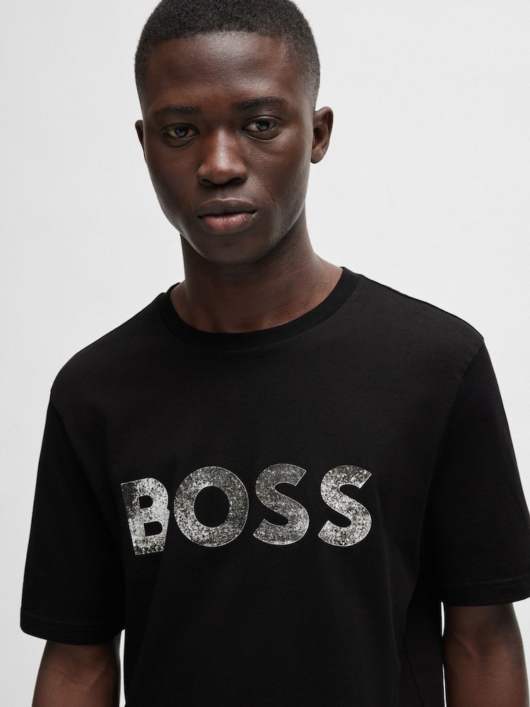 BOSS Black 100% Cotton Jersey Logo Printboss T-Shirt - Image 1 of 5