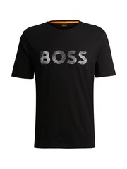 BOSS Black 100% Cotton Jersey Logo Printboss T-Shirt - Image 5 of 5