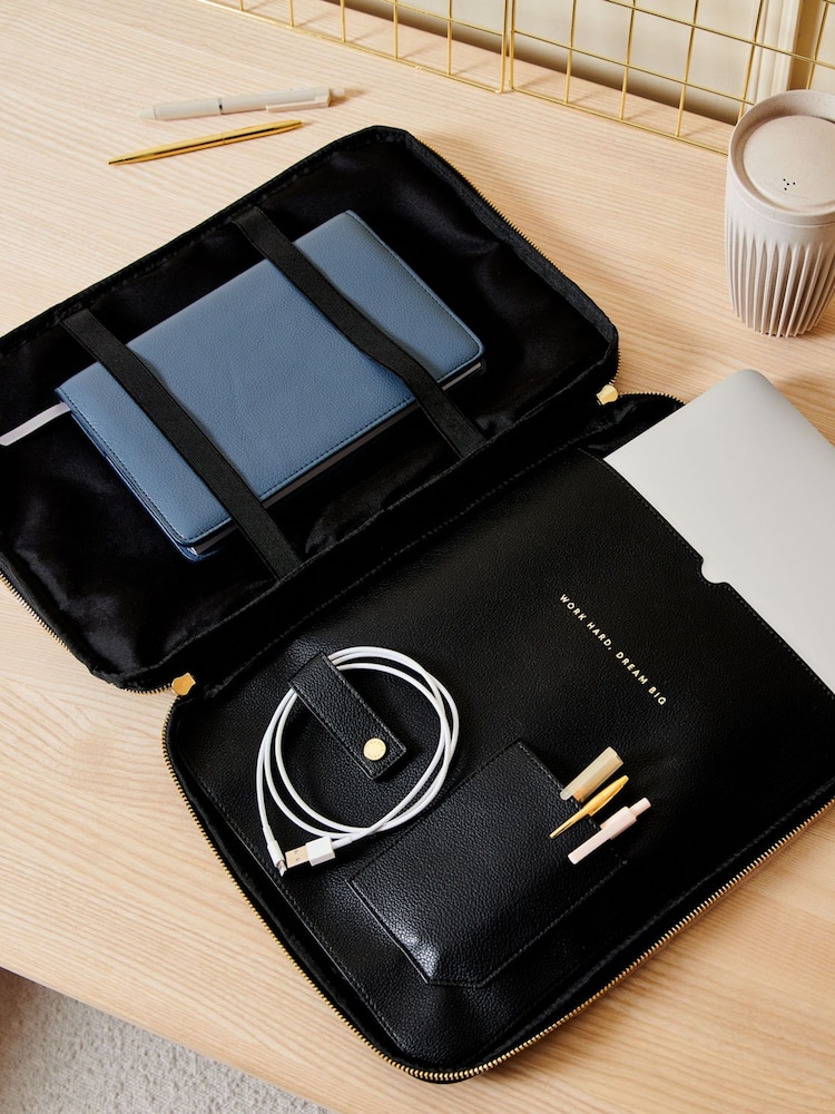 Katie Loxton Black Folio Laptop Case - Image 1 of 4