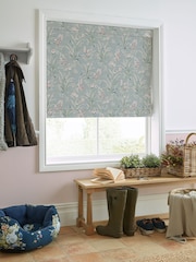 Laura Ashley Dark Duck Egg Blue Mosedale Posy Made to Measure 100% Cotton Roman Blinds - Image 5 of 6