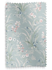 Laura Ashley Dark Duck Egg Blue Mosedale Posy Made to Measure 100% Cotton Roman Blinds - Image 6 of 6
