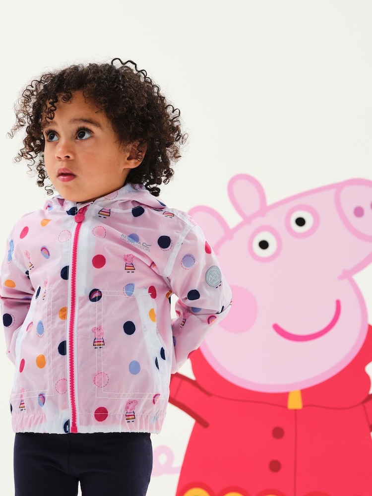 Regatta White Peppa Pig Muddy Puddle Waterproof Jacket - Image 1 of 7