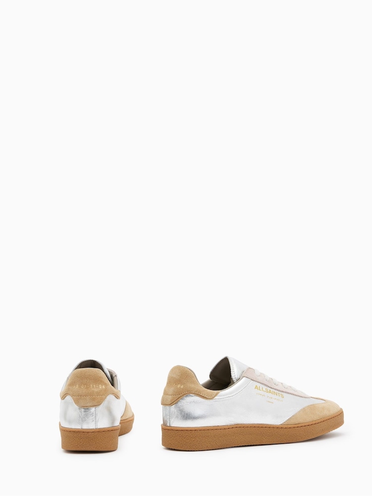 AllSaints Silver Thelma Sneakers - Image 3 of 5