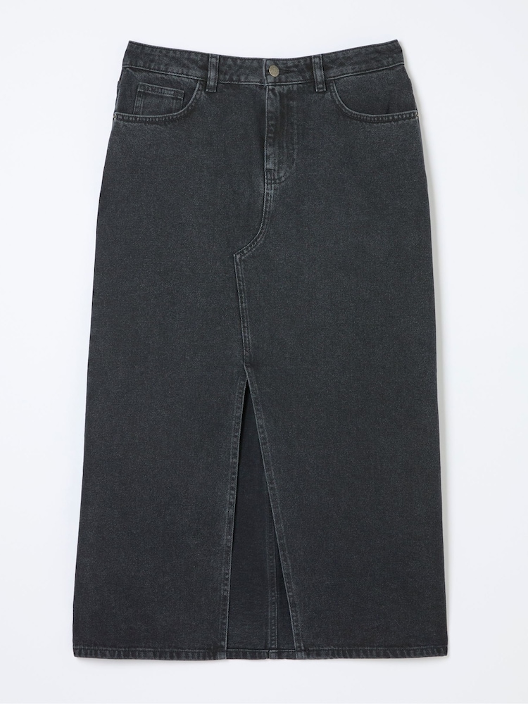 FatFace Ava Black Denim Midi Skirt - Image 6 of 6 FatFace Ava Black Denim Midi Skirt - Image 6 of 6