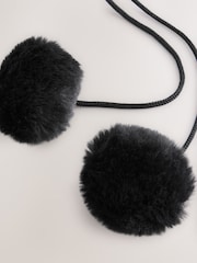 Black Faux Fur Trapper Hat - Image 4 of 5
