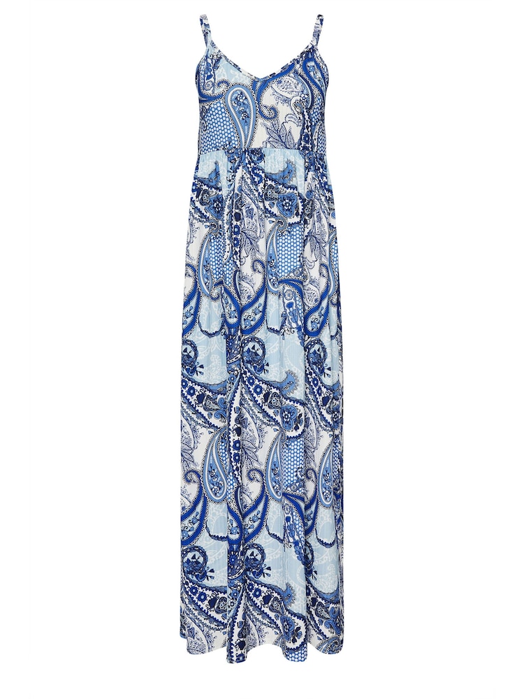 PixieGirl Petite Blue Paisley Print Maxi Dress - Image 5 of 5