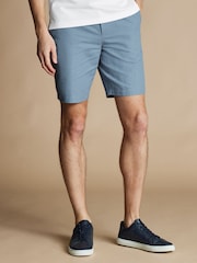 Charles Tyrwhitt Blue Cotton Linen Shorts - Image 1 of 6