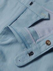 Charles Tyrwhitt Blue Cotton Linen Shorts - Image 6 of 6
