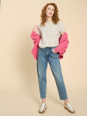 White Stuff Natural Abbie Print T-Shirt - Image 3 of 7
