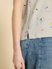 White Stuff Natural Abbie Print T-Shirt - Image 4 of 7