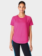 Roz cu mărgele - Tricou Sweaty Betty Breathe Easy - Imaginea 1 din 7