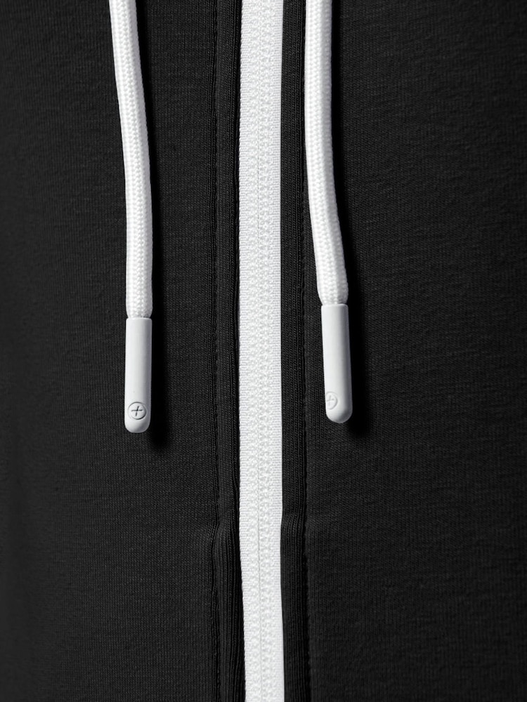 Gym + Coffee Black Chill Zip Womens Hoodie - Image 3 of 5