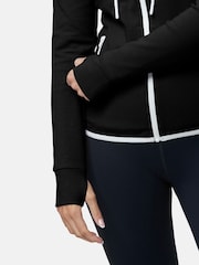 Gym + Coffee Black Chill Zip Womens Hoodie - Image 4 of 5