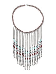 Aela Silver Tone Tassel Bead Collar Chain - Image 2 of 3