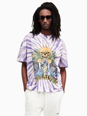 AllSaints Purple Fest Crew Neck T-Shirt - Image 1 of 6