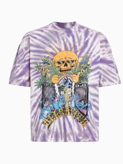 AllSaints Purple Fest Crew Neck T-Shirt - Image 6 of 6