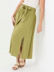FatFace Sascha Green Midi Skirt - Image 1 of 6