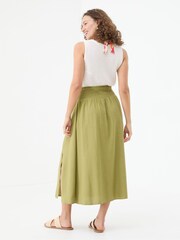 FatFace Sascha Green Midi Skirt - Image 2 of 6