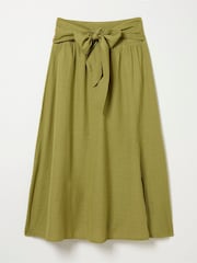 FatFace Sascha Green Midi Skirt - Image 6 of 6