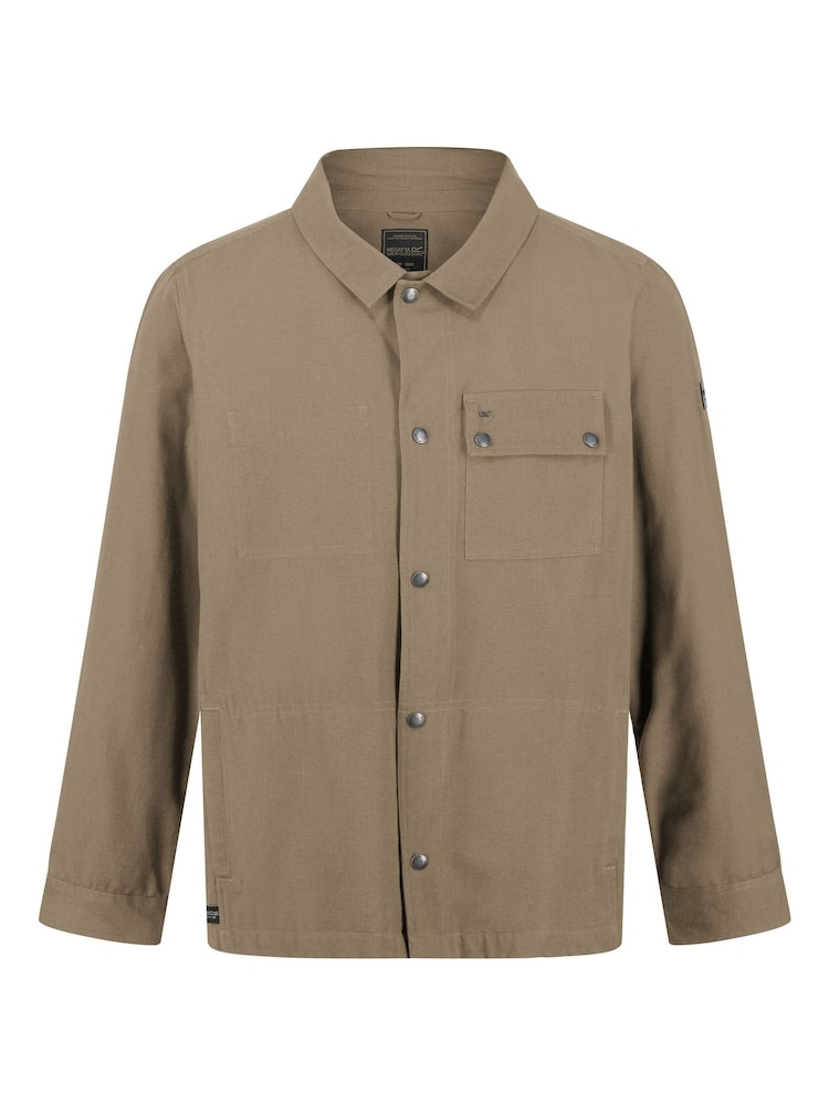 Regatta Brown 100% Cotton Jayden Cargo Shacket - Image 1 of 4