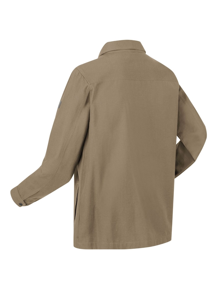 Regatta Brown 100% Cotton Jayden Cargo Shacket - Image 4 of 4