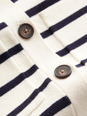 Boden Cream Maggie V-Neck Linen Cardigan - Image 6 of 6