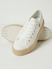 FatFace Francesca White Jute Platform Trainers - Image 3 of 3