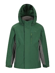 Mountain Warehouse Green Kids Cannonball 3 in 1 Waterproof Jacket - Image 4 of 5