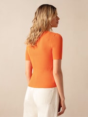 Ro&Zo Tie Front Rib Knit Top - Image 2 of 6