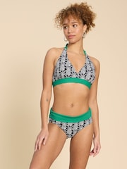 White Stuff Green Reversible Fold Down Bottom Swimsuit - Image 3 of 7