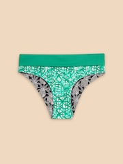 White Stuff Green Reversible Fold Down Bottom Swimsuit - Image 6 of 7