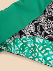 White Stuff Green Reversible Fold Down Bottom Swimsuit - Image 7 of 7