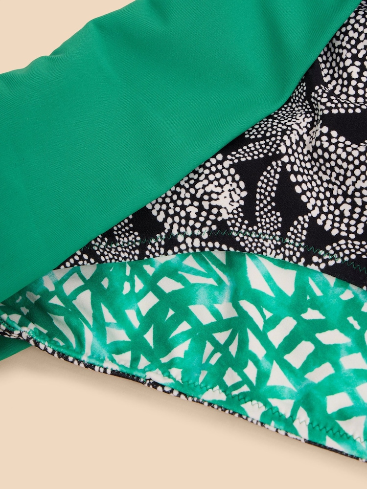 White Stuff Green Reversible Fold Down Bottom Swimsuit - Image 7 of 7 White Stuff Green Reversible Fold Down Bottom Swimsuit - Image 7 of 7