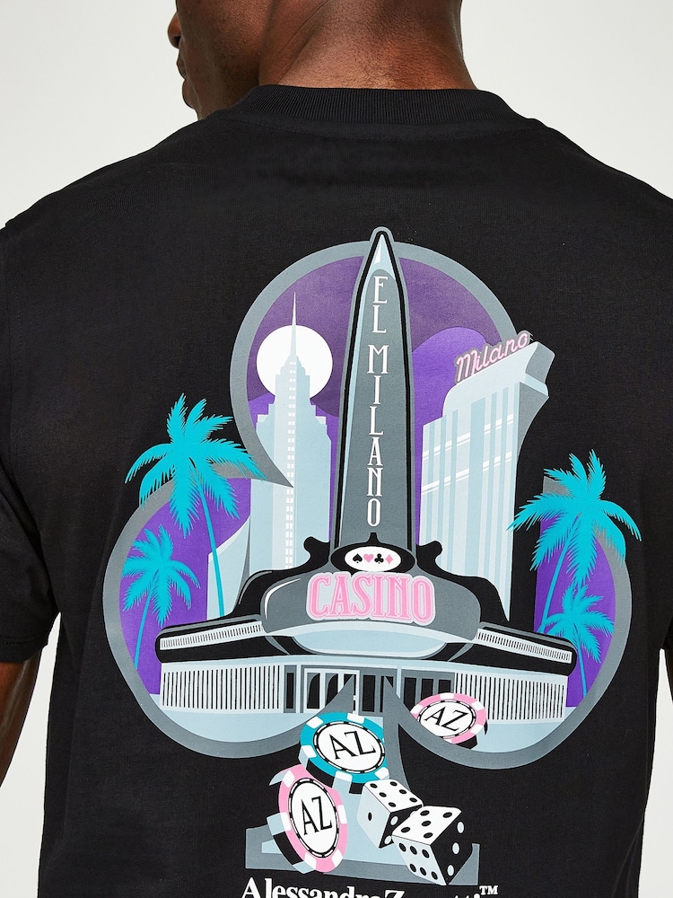 Alessandro Zavetti Milano Black T-Shirt - Image 6 of 6