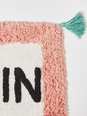 Oliver Bonas Pink Salle De Bain Bordered Runner Bathmat - Image 3 of 4