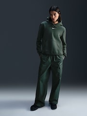 Nike Dark Green Mini Phoenix Fleece Swoosh Pullover Hoodie - Image 1 of 6