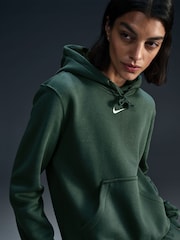 Nike Dark Green Mini Phoenix Fleece Swoosh Pullover Hoodie - Image 3 of 6