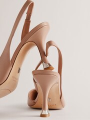 Ted Baker Pink Ariii High Heeled Slingback Pumps With Hardware - Image 4 of 5