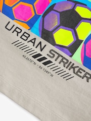 Stone Neon Football Regular Fit Short Sleeve Graphic 100% Cotton T-Shirt (3-16yrs) - Image 5 of 5