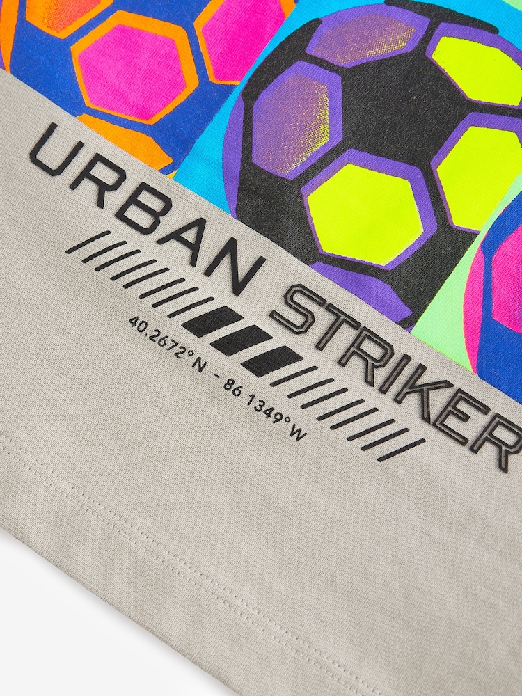 Stone Neon Football Regular Fit Short Sleeve Graphic 100% Cotton T-Shirt (3-16yrs) - Image 5 of 5