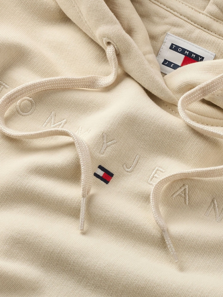 Tommy Jeans Natural Regular Flag Hoodie - Image 3 of 3 Tommy Jeans Natural Regular Flag Hoodie - Image 3 of 3