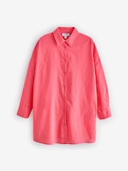 Coral Pink 100% Cotton Beach Shirt Cover-Up - Image 9 of 10