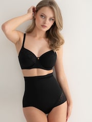 Pour Moi Black Effortless Shapewear Tummy Control High Waist Briefs - Image 1 of 4