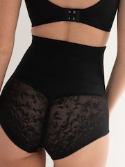 Pour Moi Black Effortless Shapewear Tummy Control High Waist Briefs - Image 2 of 4